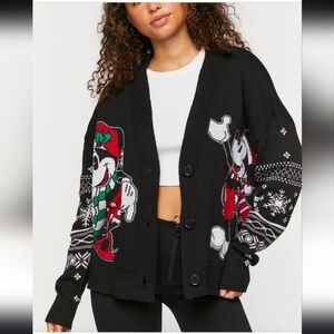 Disney X Forever 21 Mickey And Minnie Mouse Holiday Sweater NWT